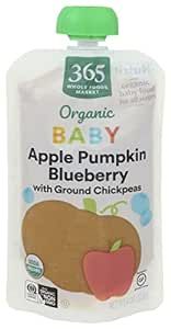 365 by Whole Foods Market, Baby Food Apple Pumpkin Blueberry Chickpea Organic, 4 Ounce