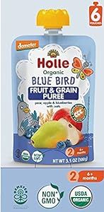 Holle Baby Food Pouches - Organic Fruit & Veggie Puree - (Blue Bird)