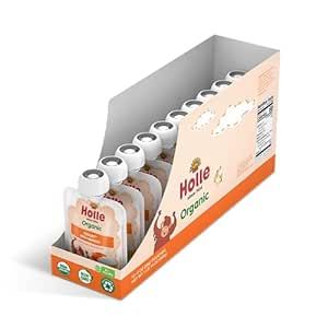 Holle Organic Yogurt for babies eight months and up, Delicious pure fruit puree (Mango, 10 Pouches)
