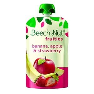 Beech-Nut Fruities Stage 2 Baby Food, Banana Apple & Strawberry, 3.5 oz Pouch