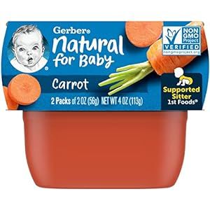 Gerber Baby Food Carrot, 2 Oz, 2 Ct Tubs