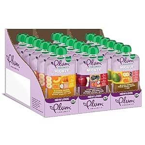 Plum Organics | Mighty Food Group Blend | Organic Baby Food Meals [12+ Months] | Variety Pack | 4 Ounce Pouch (Pack Of 18) Packaging May Vary