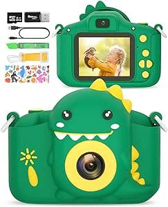 Kids Camera for 3-8 Years Old Toddlers Childrens Boys Girls Christmas Birthday Gifts Selfie Digital Toy Camera with 32GB SD Card
