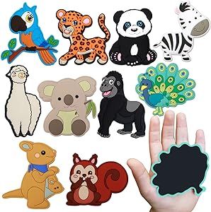 Fridge Magnet for Toddlers 1-3, Full Back Magnetic Rubber Cute Animals Refrigerator Magnets for Kids Magnets for Fridge Toddler Magnets for Refrigerator Baby Educational Learning Toy Children Gift