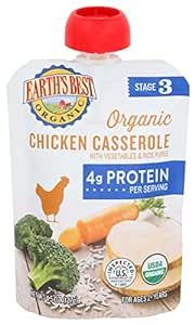 Earths Best Organic Chicken Casserole Meal Puree, 4.5 OZ