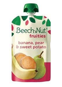 Beech-Nut Fruities Stage 2 Baby Food, Banana Pear & Sweet Potato, 3.5 oz Pouch