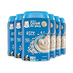 Gerber Baby Cereal 1st Foods, Rice, 8 Ounce (Pack of 6)