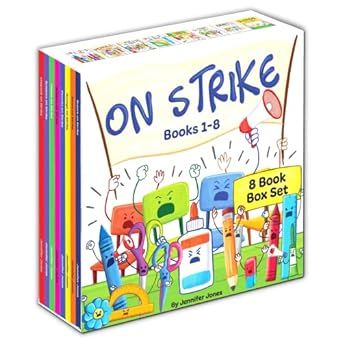 On Strike Box Set, Books 1-8: Pencils on Strike, Swings on Strike, Chairs on Strike, Glues On Strike, Crayons on Strike, Scissors on Strike, Erasers on Strike, Rulers on Strike