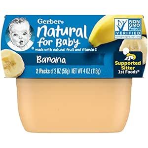 Gerber Banana Puree Baby Food, 4 Fl Oz