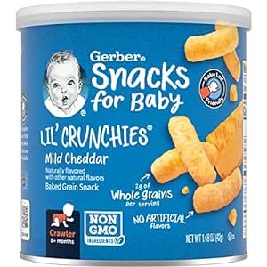 Gerber Snacks for Baby Lil Crunchies, Mild Cheddar, 1.48 Oz