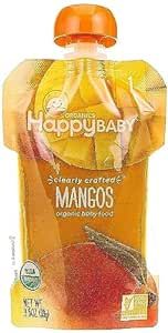 Happy Baby, Baby Food Stage 1 Clearly Crafted Mangos Organic, 3.5 Ounce