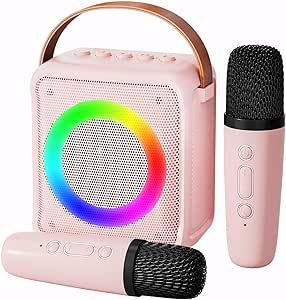 Ankuka Toys Karaoke Microphone Machine for Kids, 4-12 Years Old Christmas Birthday Gifts for Girls, Karaoke Toys Gifts for Girls Boys Age 4, 5, 6, 7, 8, 9, 10, 12 +Year Old(Pinkcolor)