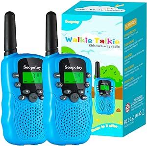 Soopotay Walkie Talkies for Kids & Adults, Long Range Kids Walkie Talkie 2 Pack, Kids Toys for Ages 5 6 7 8 9 10 11 12, Kids Two-Way Radios, Boys or Girls Birthday Gifts for 5-12 Years Old