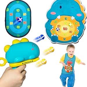 Outdoor Games Dinosaur Dart Board Kids Toys for Backyard (with 3 Dart Board), Outdoor Indoor Family Party Games Dart Board Toys for Kids 3-5, Boys Girls Toys for Ages 3-4 3-5 5-7 3-6 4-8