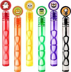60 Pcs Halloween Bubble Wands Party Favors for Kids Halloween Treats Goodie Bag Fillers Pinata Stuffers, Mini Bubbles Bulk Halloween Toys Gifts Classroom Prizes for Toddlers Boys Girls Party Supplies